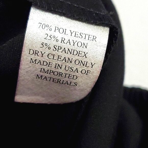 Caroline Rose Black Straight Leg Minimalist Classic Pull On Pants - Picture 8 of 9